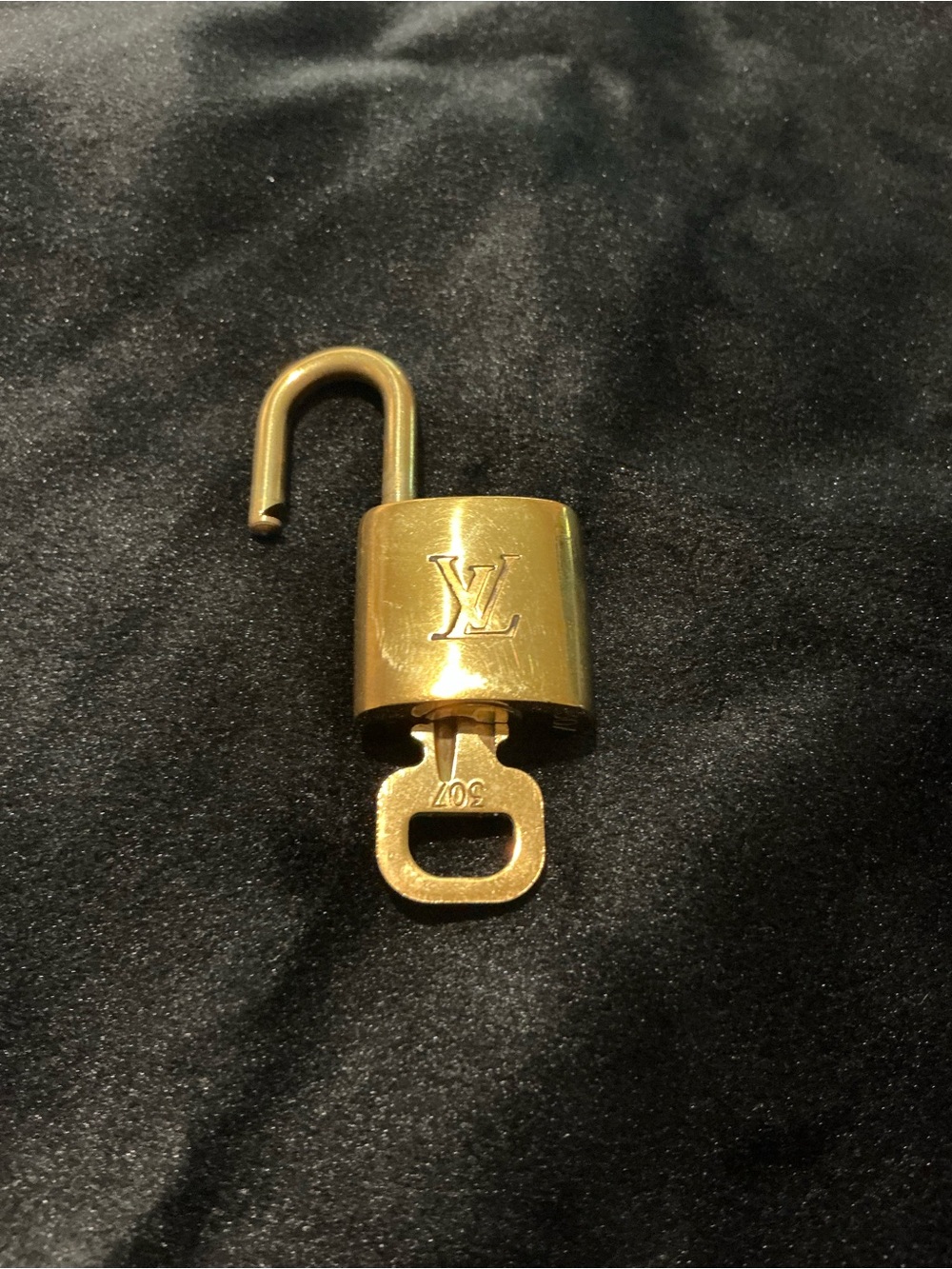 Louis Vuitton Gold-tone Padlock and Key